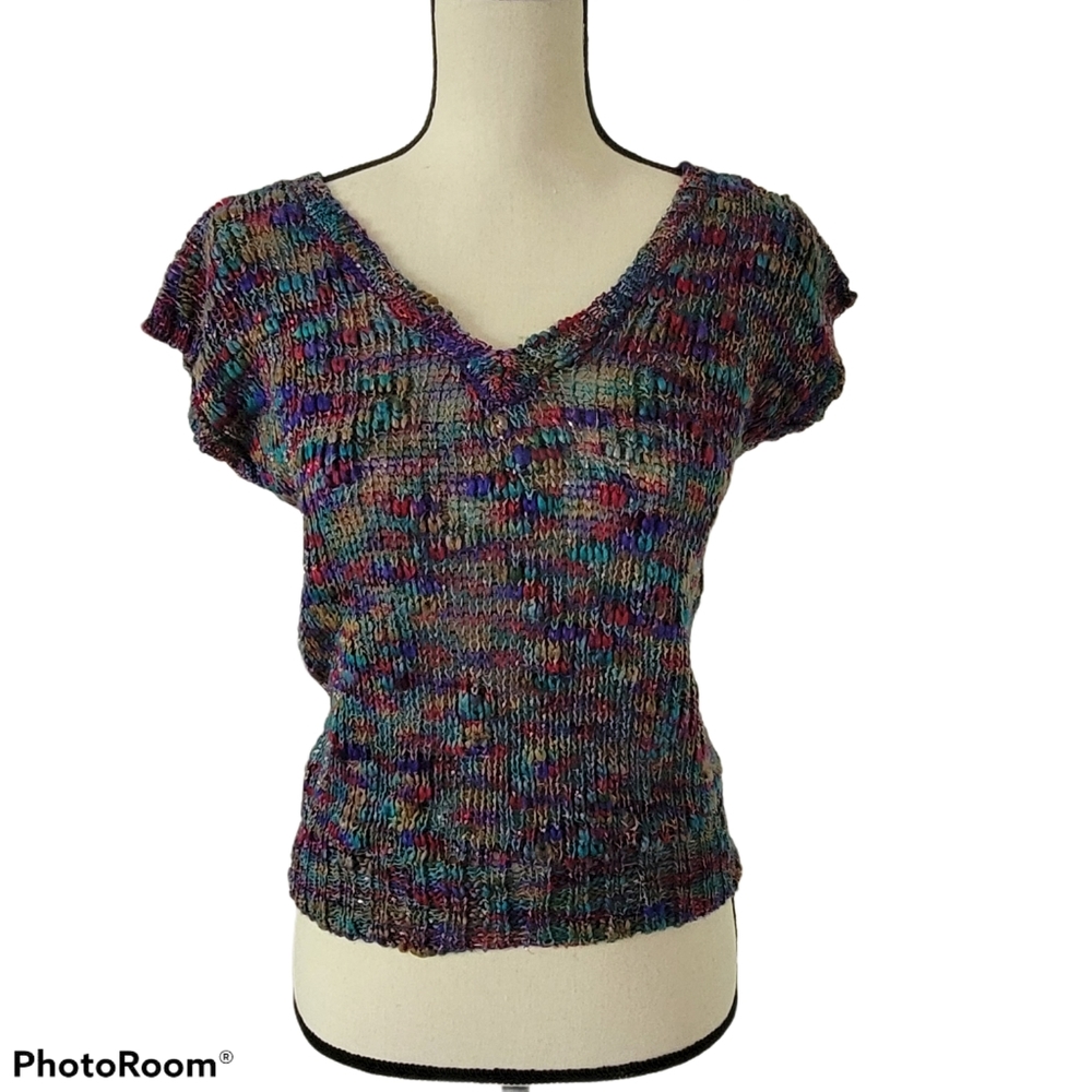 Esprit vintage short sleeve sweater vest knit top